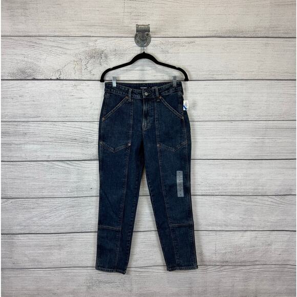 Old Navy Women's Dark Wash High Rise OG Straight Leg Jeans Size 4 - Picture 1 of 7